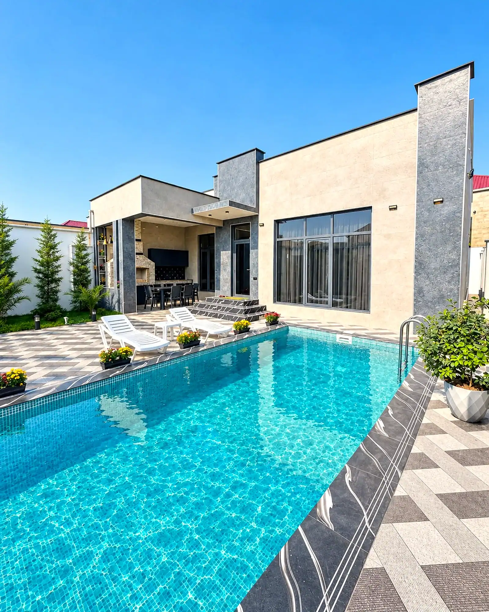 Mardakan, 4 rooms, 130 m², villa with pool — Mərdəkan Collection XXX, photo 1